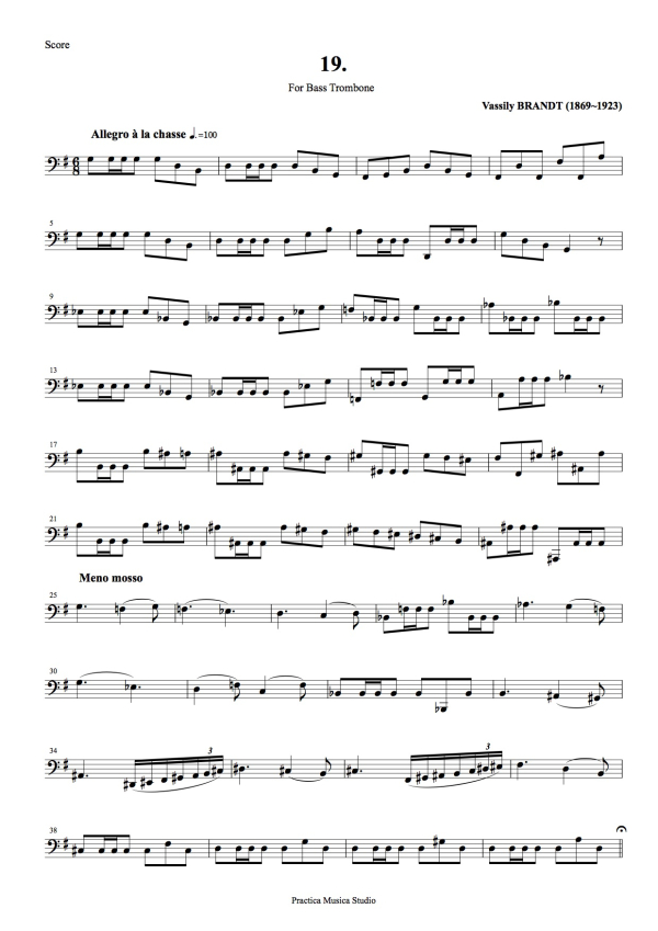 34の練習曲第ニ巻バストロンボーンのための | 現代日本の音楽
